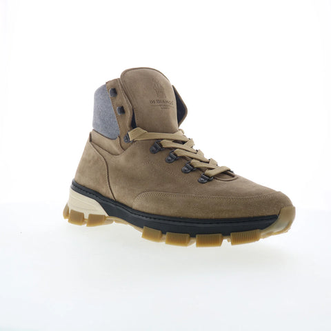 Di Bianco Livigno Mens Brown Suede Lace Up Casual Dress Boots