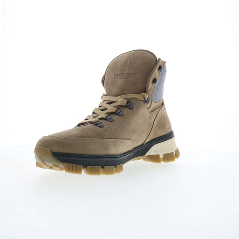 Di Bianco Livigno Mens Brown Suede Lace Up Casual Dress Boots