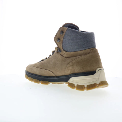 Di Bianco Livigno Mens Brown Suede Lace Up Casual Dress Boots