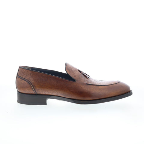 Di Bianco Livorno Mens Brown Leather Loafers & Slip Ons Casual Shoes