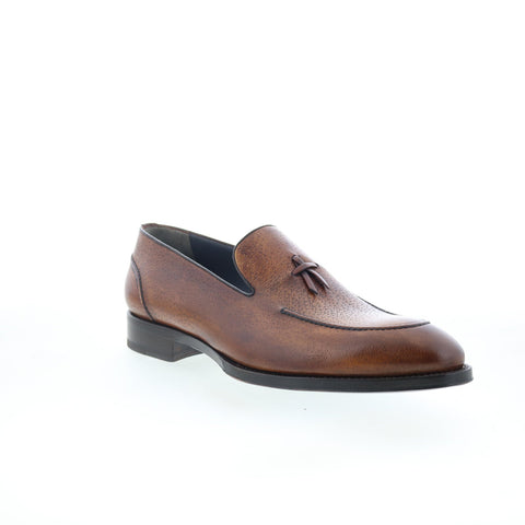 Di Bianco Livorno Mens Brown Leather Loafers & Slip Ons Casual Shoes