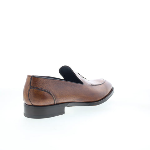 Di Bianco Livorno Mens Brown Leather Loafers & Slip Ons Casual Shoes