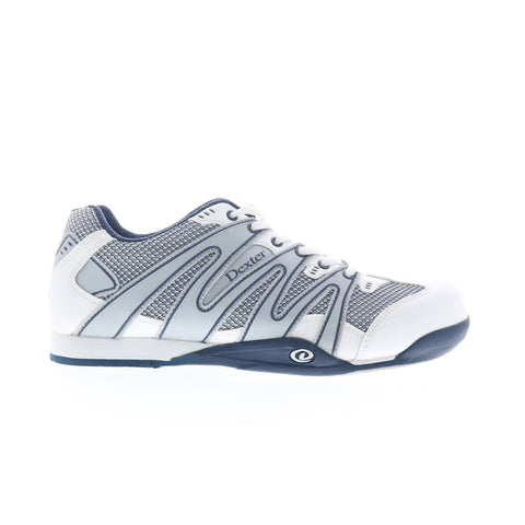 Dexter Lopro 6 Mens White Mesh Lace Up Athletic Bowling Shoes
