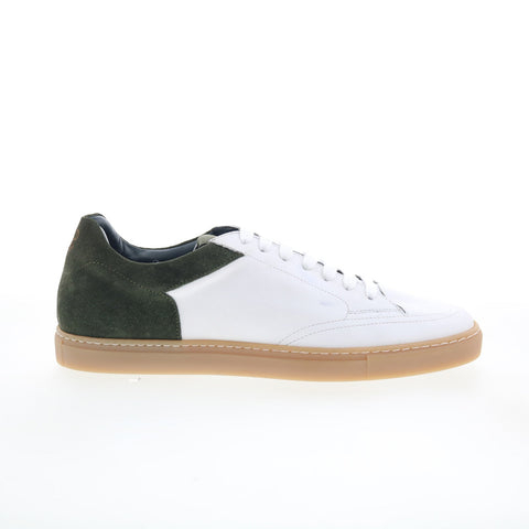 Di Bianco Lucius Mens White Leather Lace Up Lifestyle Sneakers Shoes