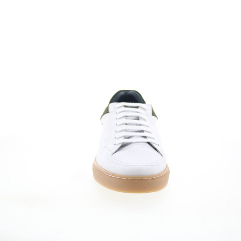 Di Bianco Lucius Mens White Leather Lace Up Lifestyle Sneakers Shoes