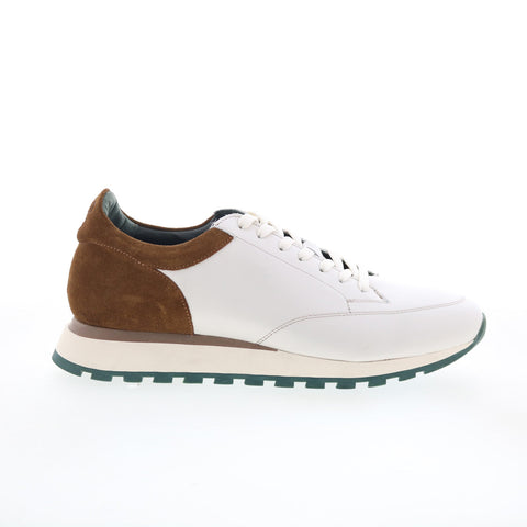 Pastori by Di Bianco Lucius Nappa Suede Ivory Mens Beige Sneakers Shoes