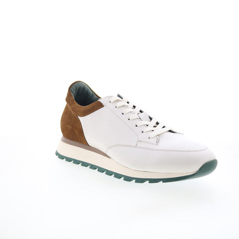Pastori by Di Bianco Lucius Nappa Suede Ivory Mens Beige Sneakers Shoes