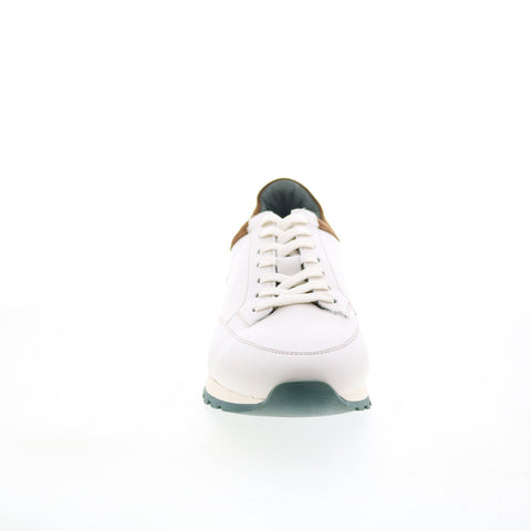 Pastori by Di Bianco Lucius Nappa Suede Ivory Mens Beige Sneakers Shoes