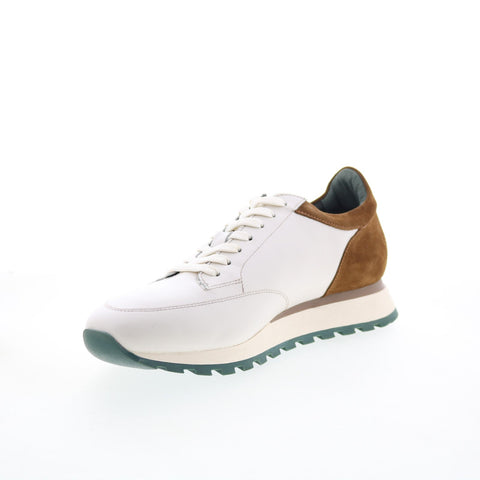Pastori by Di Bianco Lucius Nappa Suede Ivory Mens Beige Sneakers Shoes