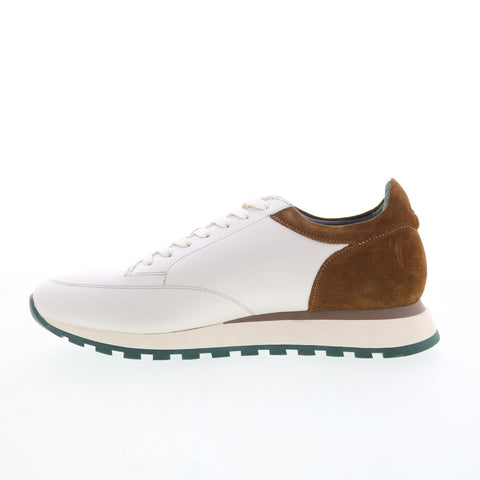 Pastori by Di Bianco Lucius Nappa Suede Ivory Mens Beige Sneakers Shoes