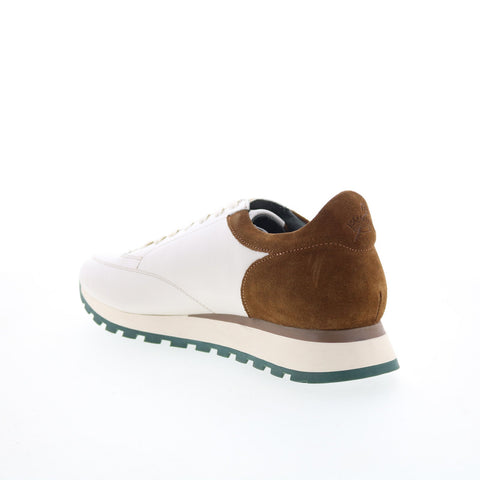 Pastori by Di Bianco Lucius Nappa Suede Ivory Mens Beige Sneakers Shoes