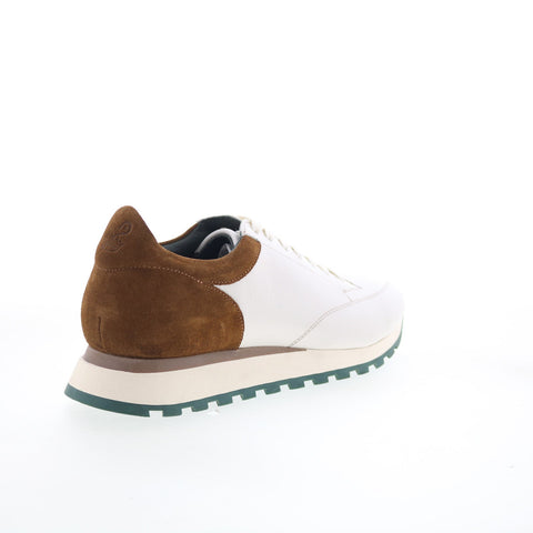 Pastori by Di Bianco Lucius Nappa Suede Ivory Mens Beige Sneakers Shoes