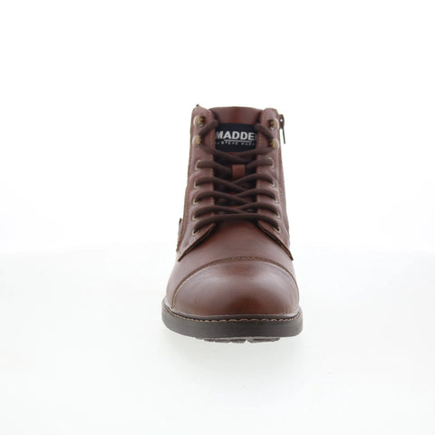 Steve Madden Driler M-DRILER Mens Brown Leather Zipper Casual Dress Boots