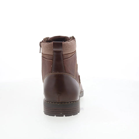 Steve Madden Driler M-DRILER Mens Brown Leather Zipper Casual Dress Boots