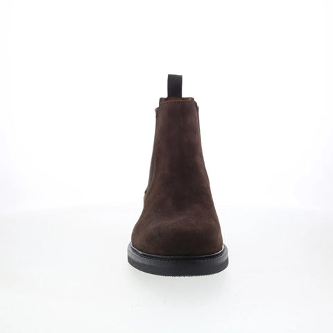Aquatalia Fabrizio M103929 Mens Brown Suede Slip On Chelsea Boots