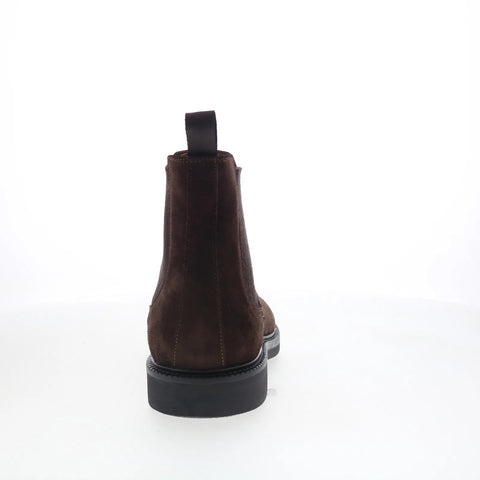 Aquatalia Fabrizio M103929 Mens Brown Suede Slip On Chelsea Boots