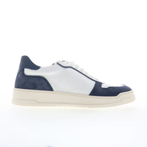 Aquatalia Cristo M1092-WHD Mens White Leather Lifestyle Sneakers Shoes