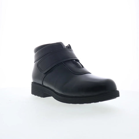 Propet Tyler MBA003L Mens Black Extra Wide 3E Leather Strap Ankle Boots
