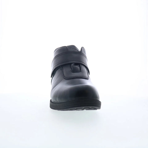 Propet Tyler MBA003L Mens Black Extra Wide 3E Leather Strap Ankle Boots