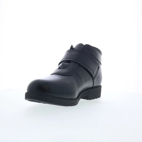 Propet Tyler MBA003L Mens Black Extra Wide 3E Leather Strap Ankle Boots