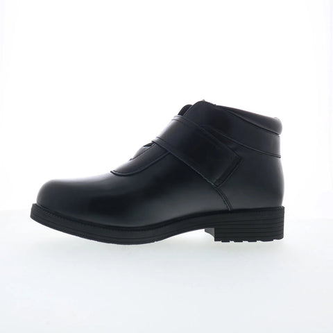 Propet Tyler MBA003L Mens Black Extra Wide 3E Leather Strap Ankle Boots