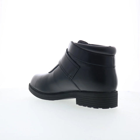Propet Tyler MBA003L Mens Black Extra Wide 3E Leather Strap Ankle Boots