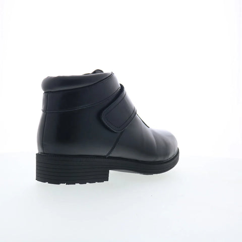 Propet Tyler MBA003L Mens Black Extra Wide 3E Leather Strap Ankle Boots