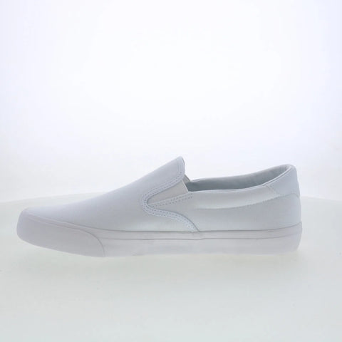 Lugz Clipper MCLIPRC-100 Mens White Canvas Slip On Lifestyle Sneakers Shoes