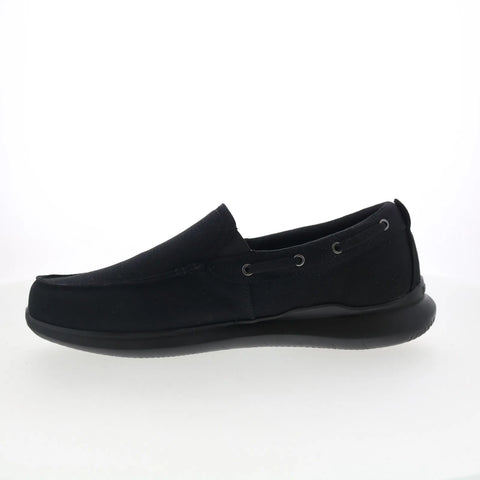 Propet Viasol Mens Black Extra Wide 3E Loafers & Slip Ons Boat Shoes