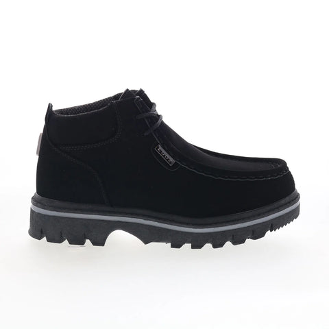 Lugz Fringe MFRGD-001 Mens Black Nubuck Lace Up Chukkas Boots
