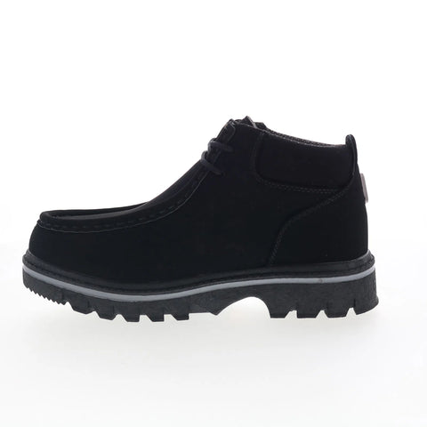 Lugz Fringe MFRGD-001 Mens Black Nubuck Lace Up Chukkas Boots
