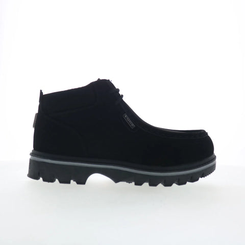 Lugz Fringe Wide MFRGWD-001 Mens Black Wide Nubuck Lace Up Chukkas Boots