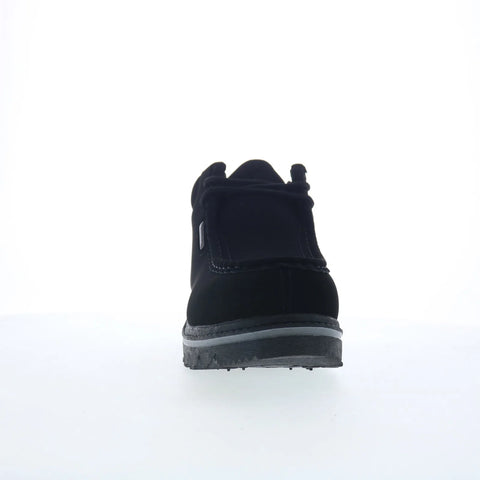 Lugz Fringe Wide MFRGWD-001 Mens Black Wide Nubuck Lace Up Chukkas Boots