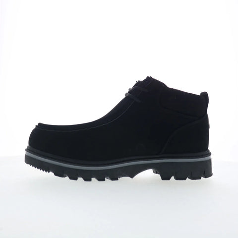 Lugz Fringe Wide MFRGWD-001 Mens Black Wide Nubuck Lace Up Chukkas Boots