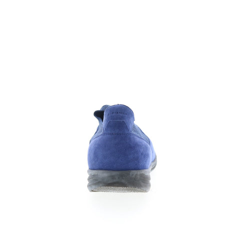 Di Bianco Macerata Mens Blue Suede Slip On Lifestyle Sneakers Shoes