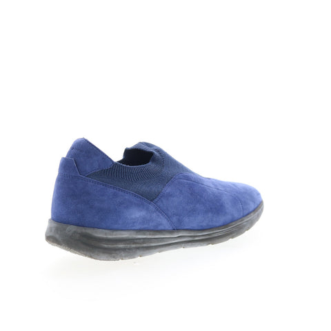 Di Bianco Macerata Mens Blue Suede Slip On Lifestyle Sneakers Shoes