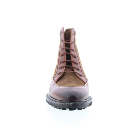 Pastori by Di Bianco Macrinus Mens Brown Suede Lace Up Casual Dress Boots