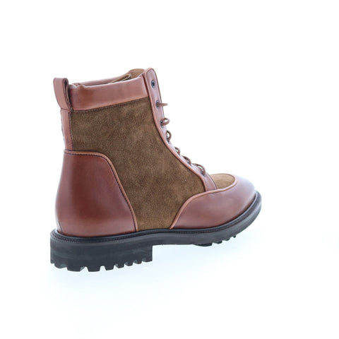 Pastori by Di Bianco Macrinus Mens Brown Suede Lace Up Casual Dress Boots