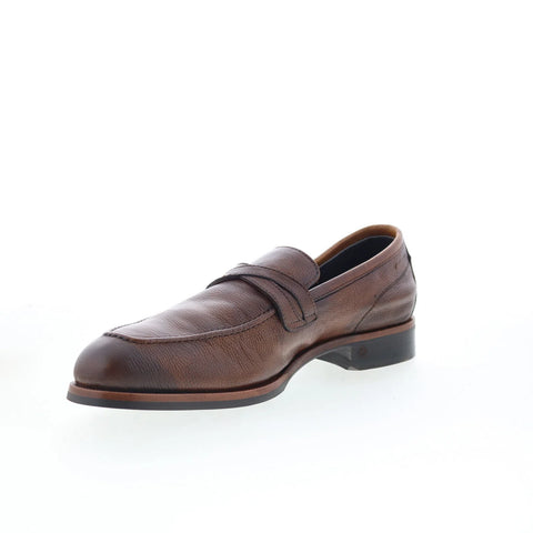 Di Bianco Manzoni Ciana Mens Brown Leather Loafers & Slip Ons Penny Shoes