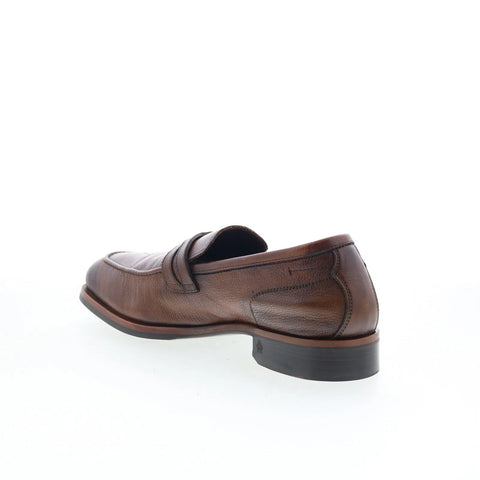 Di Bianco Manzoni Ciana Mens Brown Leather Loafers & Slip Ons Penny Shoes