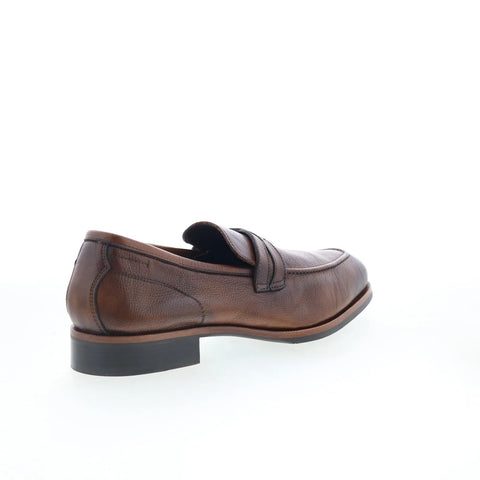 Di Bianco Manzoni Ciana Mens Brown Leather Loafers & Slip Ons Penny Shoes