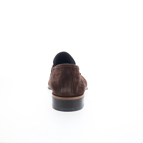 Di Bianco Manzoni Mens Brown Suede Slip On Loafers & Slip Ons Penny Shoes