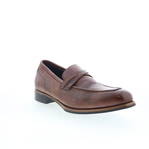 Di Bianco Manzoni Mens Brown Leather Slip On Loafers & Slip Ons Penny Shoes
