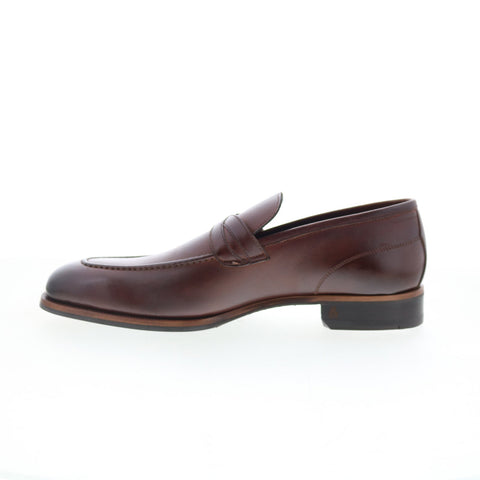 Di Bianco Manzoni Mens Brown Leather Slip On Loafers & Slip Ons Casual Shoes