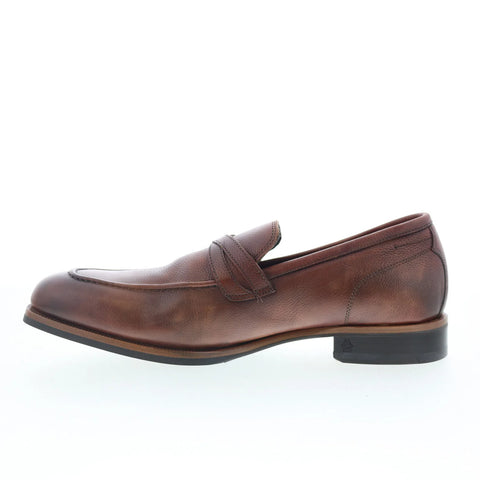Di Bianco Manzoni Mens Brown Leather Slip On Loafers & Slip Ons Penny Shoes