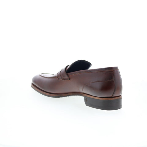 Di Bianco Manzoni Mens Brown Leather Slip On Loafers & Slip Ons Casual Shoes
