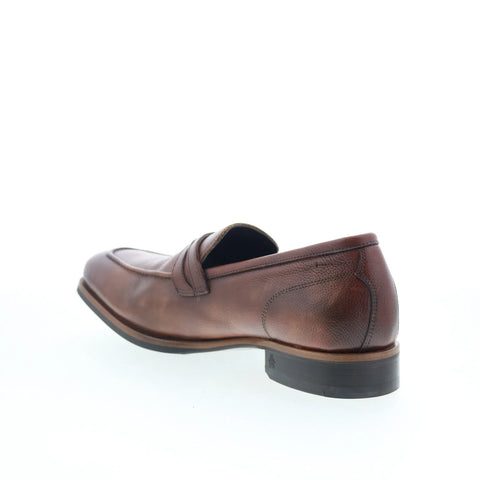 Di Bianco Manzoni Mens Brown Leather Slip On Loafers & Slip Ons Penny Shoes