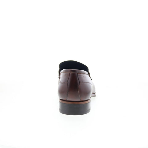 Di Bianco Manzoni Mens Brown Leather Slip On Loafers & Slip Ons Casual Shoes