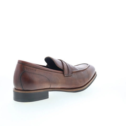 Di Bianco Manzoni Mens Brown Leather Slip On Loafers & Slip Ons Penny Shoes