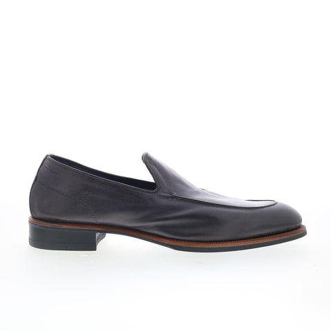 Di Bianco Maranello Mens Brown Leather Slip On Loafers & Slip Ons Casual Shoes